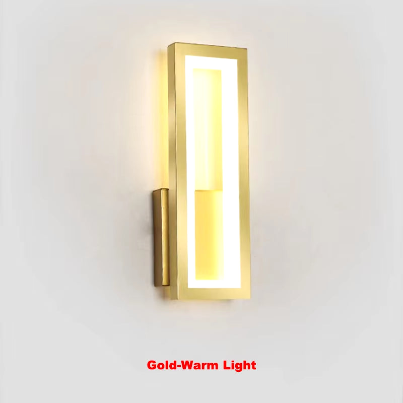 Sleek Modern Minimalist Wall Lamps - 16W LED Sconce for Stylish Home Decor in Living Room, Bedroom, and Aisles - Black & White Elegance