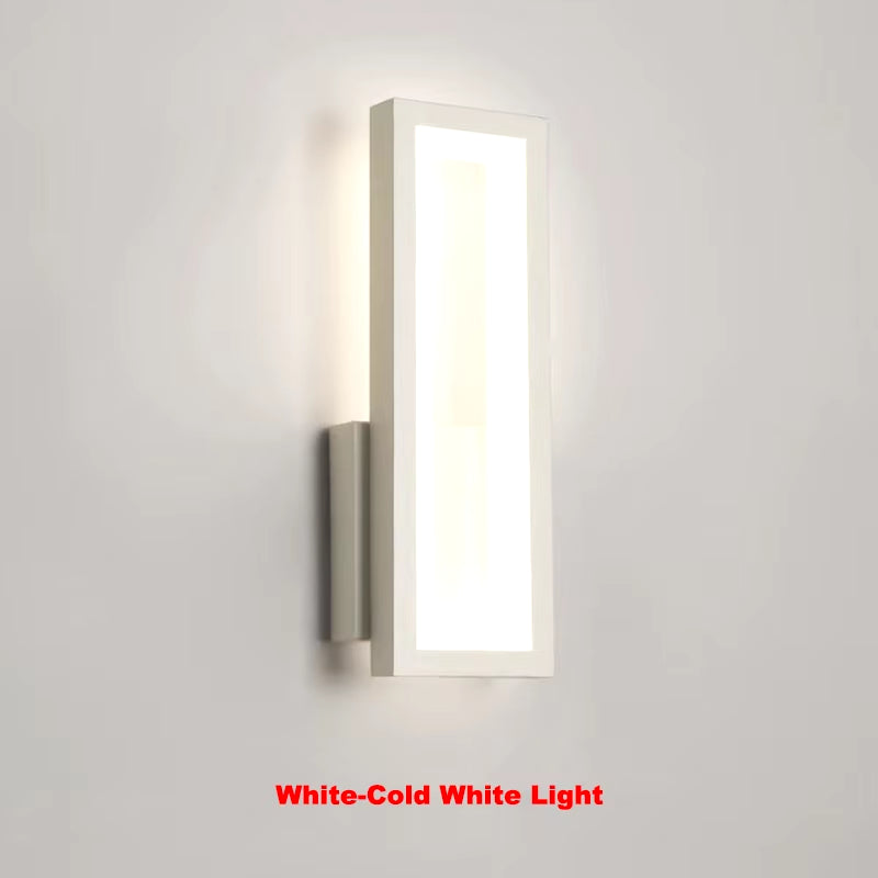 Sleek Modern Minimalist Wall Lamps - 16W LED Sconce for Stylish Home Decor in Living Room, Bedroom, and Aisles - Black & White Elegance
