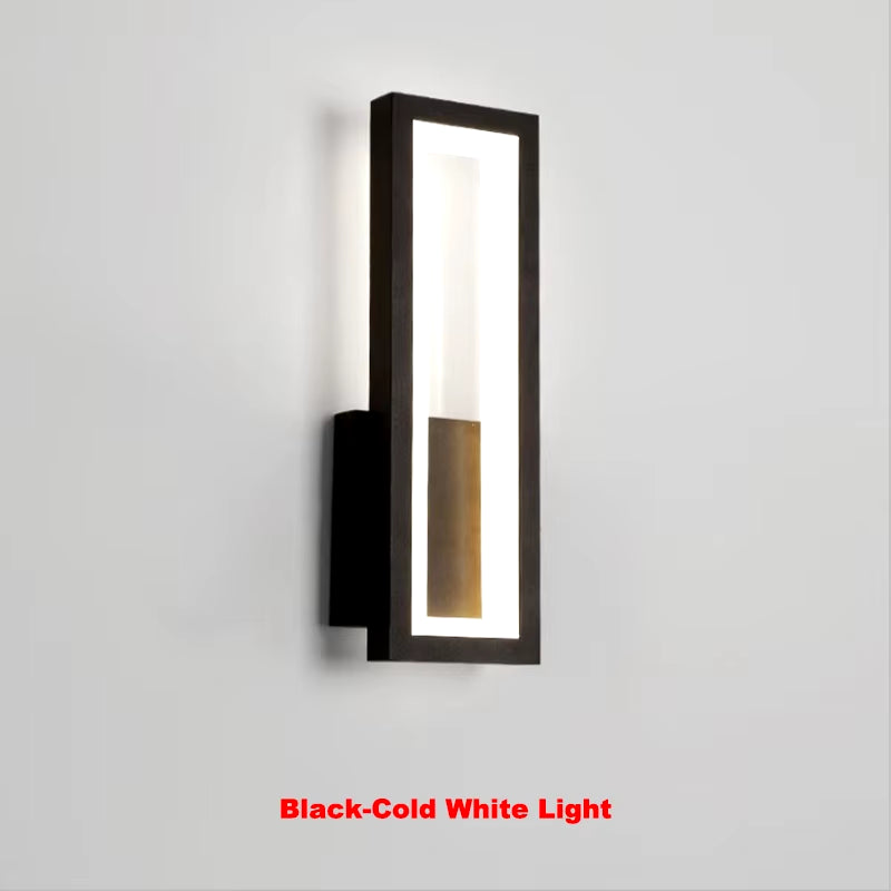 Sleek Modern Minimalist Wall Lamps - 16W LED Sconce for Stylish Home Decor in Living Room, Bedroom, and Aisles - Black & White Elegance