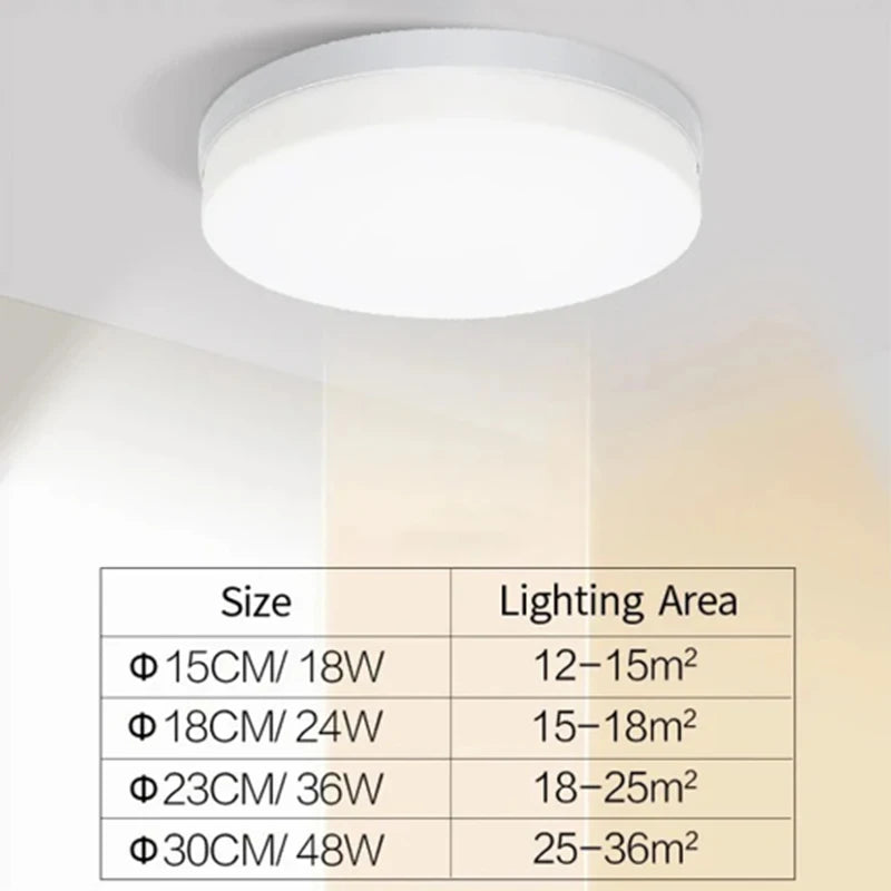 Sleek Ultra-Thin Round LED Ceiling Lamp - Modern Bedroom Light Fixture for Stylish Home Decor