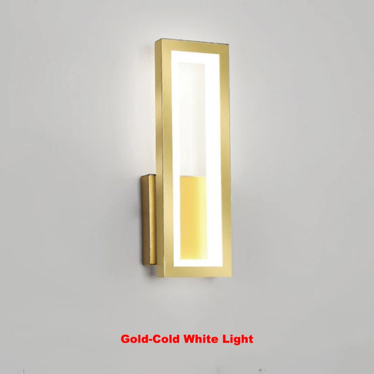 Sleek Modern Minimalist Wall Lamps - 16W LED Sconce for Stylish Home Decor in Living Room, Bedroom, and Aisles - Black & White Elegance